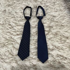 R Junior Boys Ties - Set of 2 - Polka Dots - Boys Size 4-7 13"
